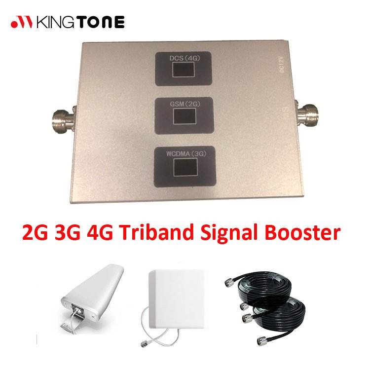 Indoor 200-500m2 Tri-band Booster B20/800MHz + B3/1800MHz +B7/2600MHz Network 2G 3G 4G Signal Repeater Booster for Cell Phones